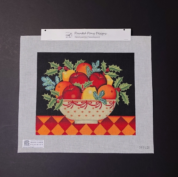 Painted Pony Designs Other - Fruit Bowl Hand painted Needlepoint Design